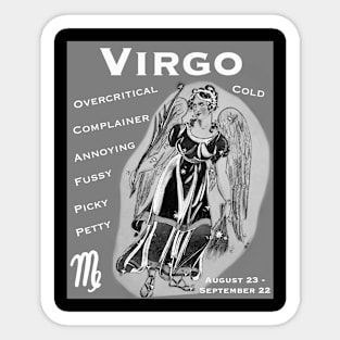 Virgo Negative Traits Sticker